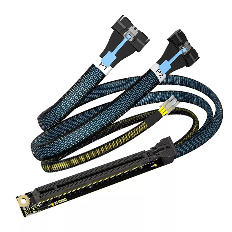 PCIe X16-2MCIO 8X 케이블